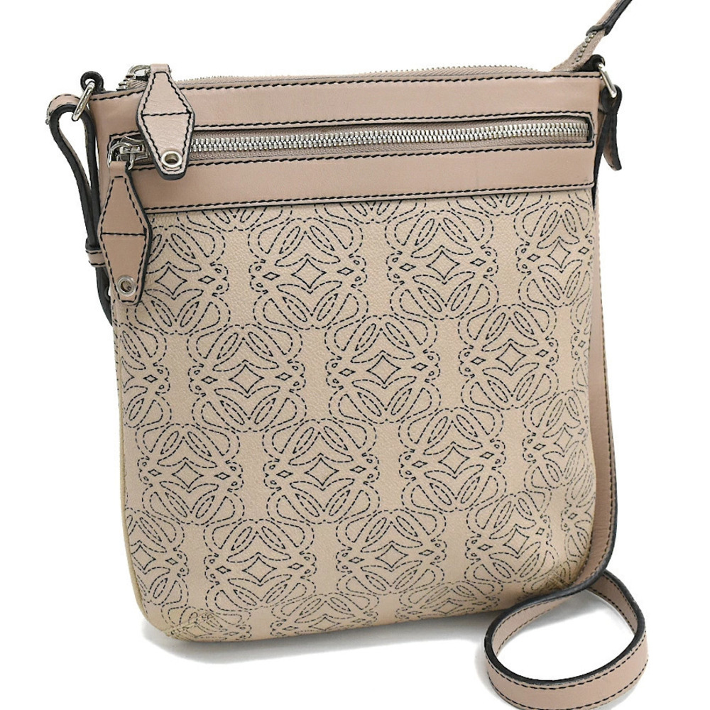 Loewe Crossbody Bag Anagram Leather Beige Cream